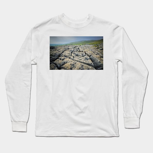 Limestone Pavement Long Sleeve T-Shirt by StephenJSmith